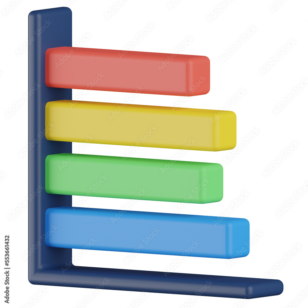 bar chart analytics 3d render icon with transparent background bar chart analytics 3d render icon with transparent background