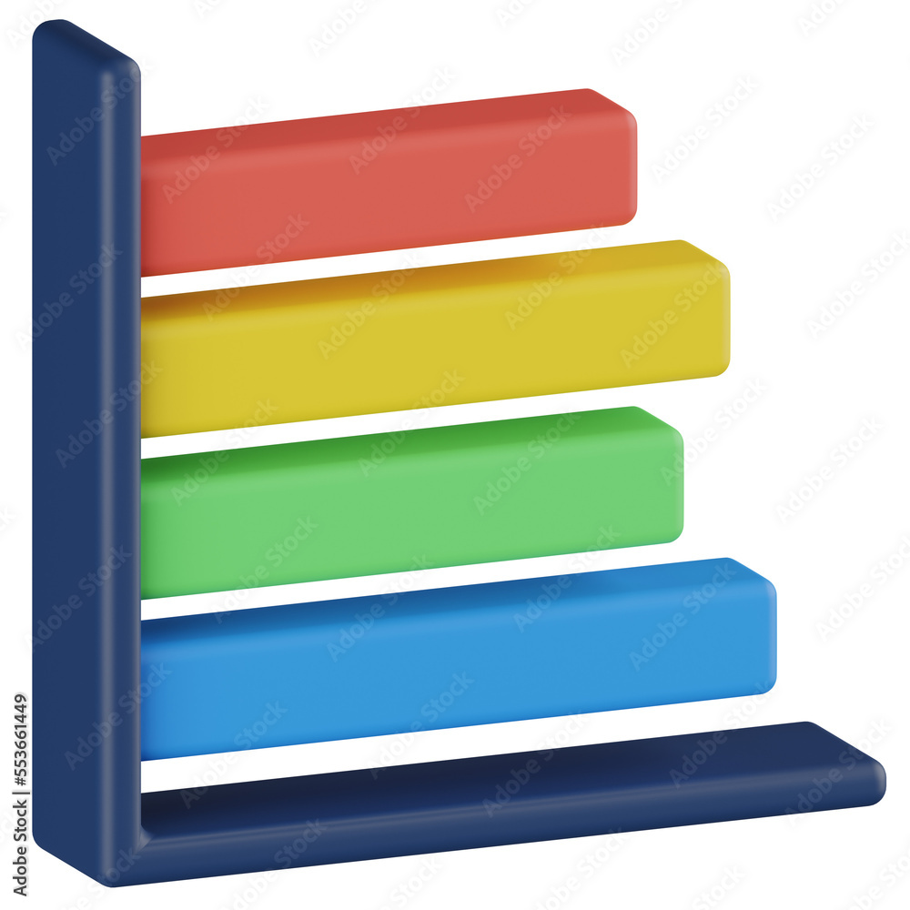 bar chart analytics 3d render icon with transparent background bar chart analytics 3d render icon with transparent background