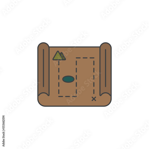 the treasure map icon is suitable for your web, apk or project with the theme of medieval