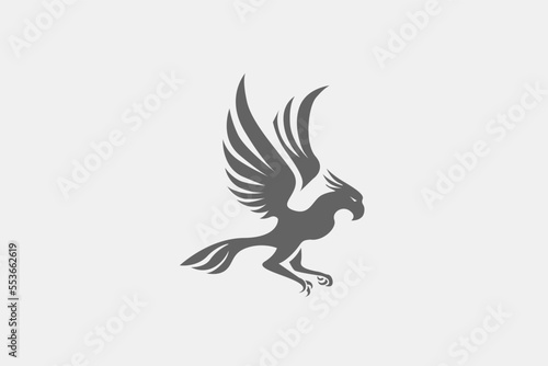 Illustration vector graphic of flying eagle attack to prey