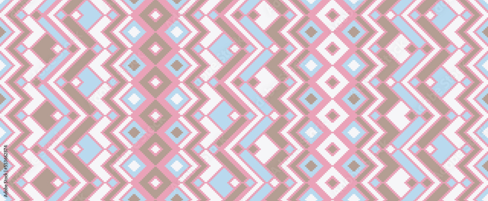 Asymmetric rhombus traditional motifs vector geometric pattern. Asymmetric rhombus traditional motifs vector geometric pattern.