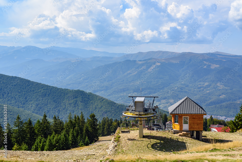 Sky resort in summer - Romania mountain landscape