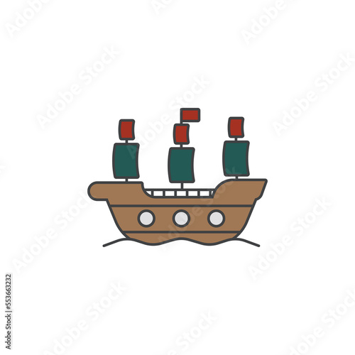 The warship icon is suitable for your web, apk or project with a medieval war theme