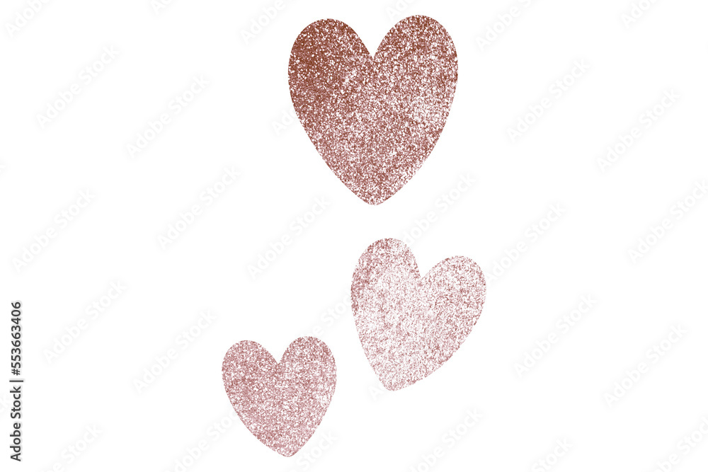 Obraz premium heart made of rose gold glitter