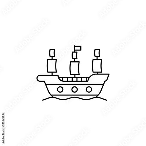 The warship icon is suitable for your web, apk or project with a medieval war theme