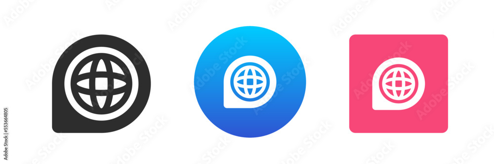 Travel planet map pointer internet connection global destination access icon set vector flat Travel planet map pointer internet connection global destination access icon set vector flat