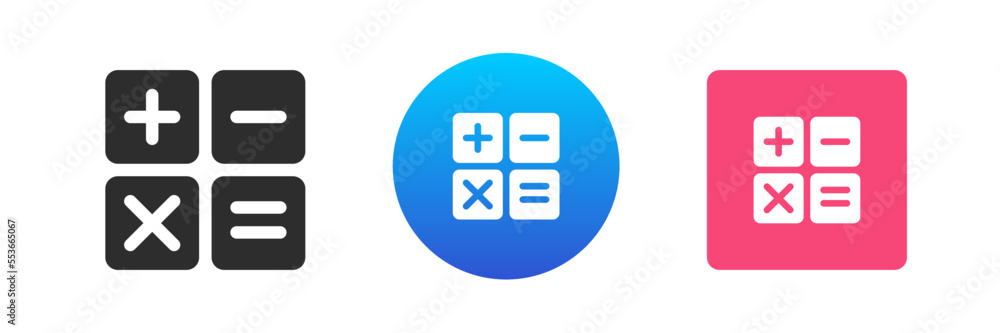 Calculator keyboard financial balance accounting economy result technology icon set vector flat Calculator keyboard financial balance accounting economy result technology icon set vector flat