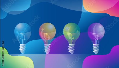light bulb shine navigate for success  creative business thinking,set icon,modern Idea concept vector