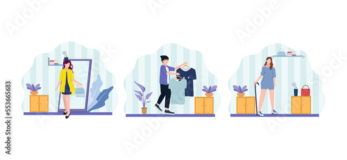 Flat Bundle Fashion Design Illustration