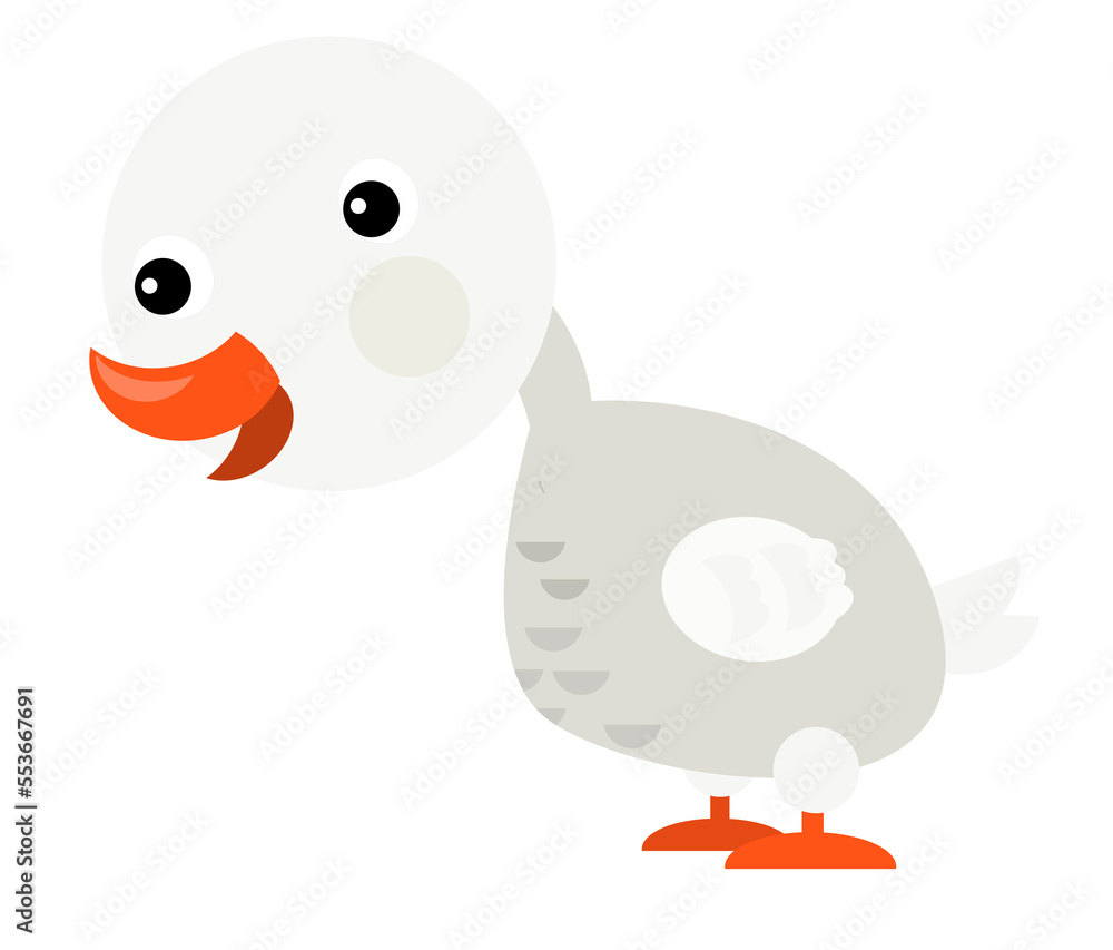 cartoon scene happy goose isolated illustration cartoon scene happy goose isolated illustration