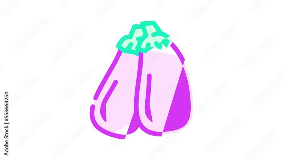 ripe eggplant color icon animation ripe eggplant color icon animation