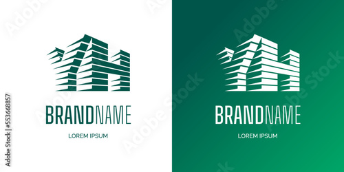 Initial letters YH set for business identity logotype concept. Combined Y and H stripes logo for company design. Vector eps isolated monogram signs template