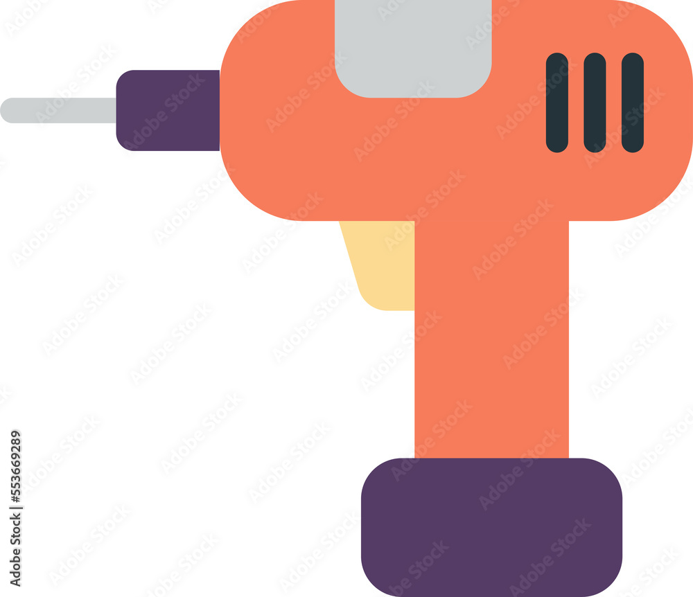 electric drill illustration in minimal style electric drill illustration in minimal style