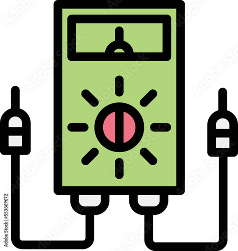 Voltmeter Vector Icon Design Illustration