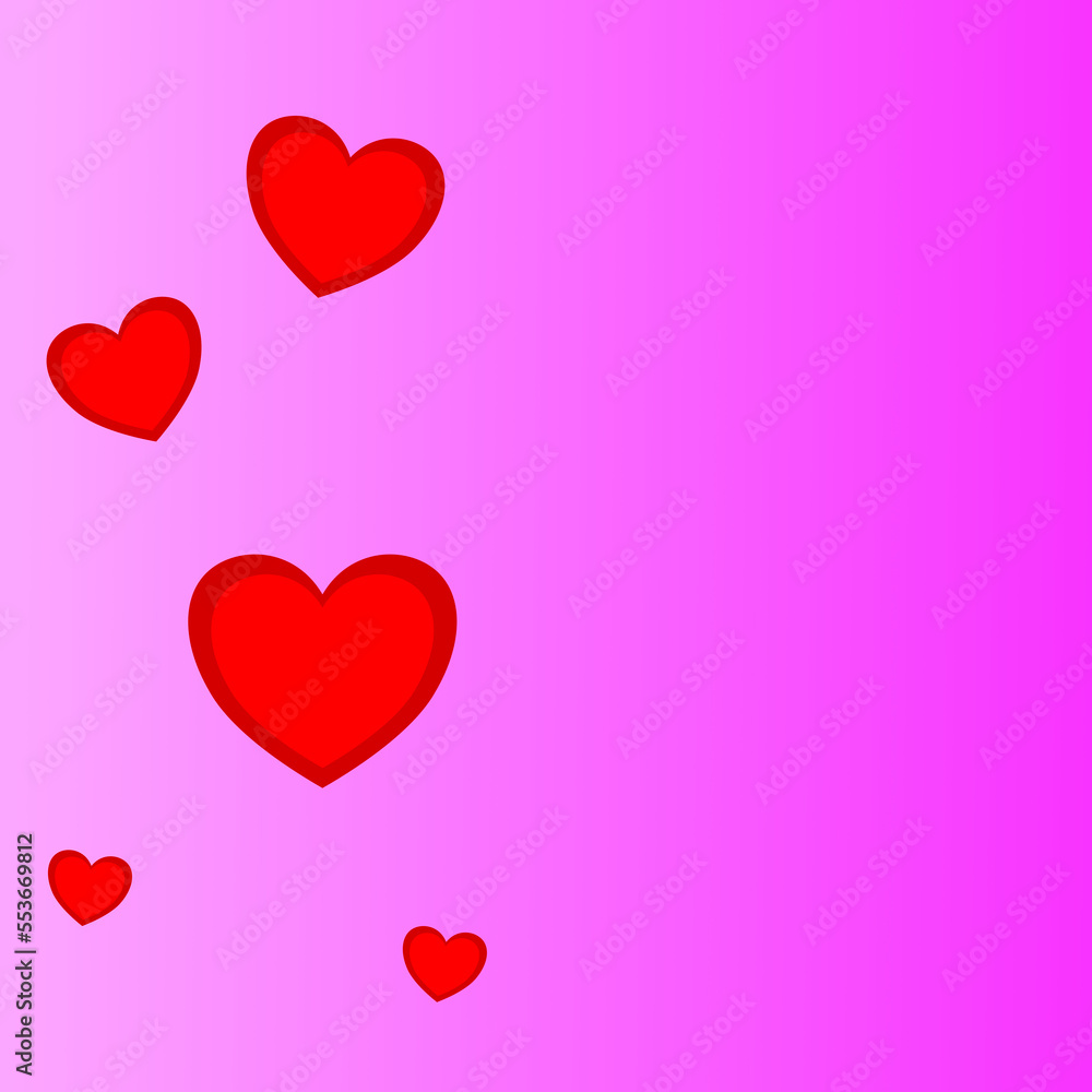heart background For decorating cards on Valentine's Day, beautiful. 
