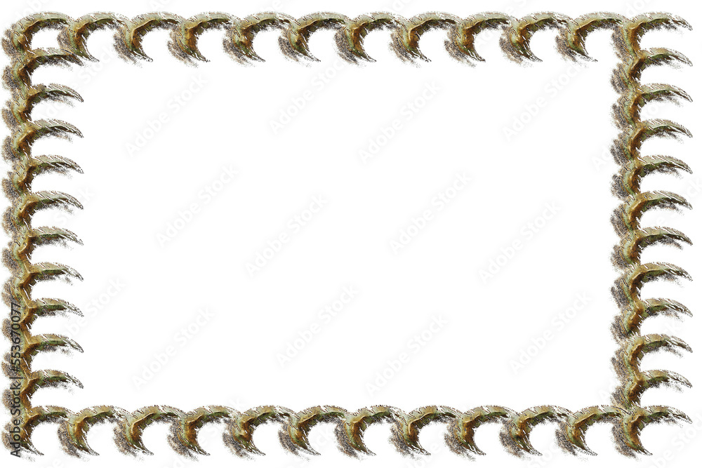 Metal Photo Frame. Placement of images on a white background Metal Photo Frame. Placement of images on a white background