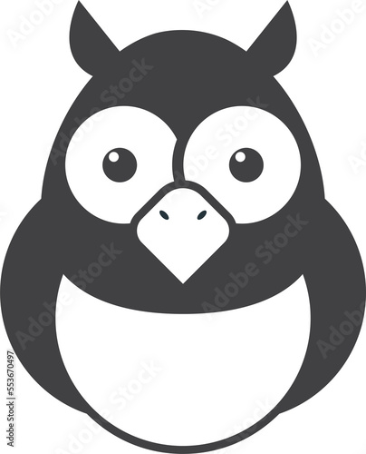 owl illustration in minimal style