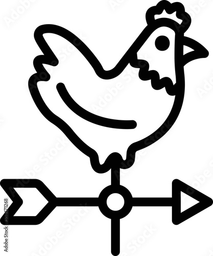 Weather Vane Vector Icon Design Illustration