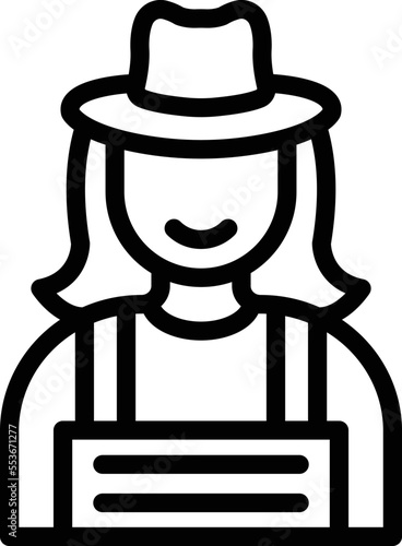 Lady Farmer Vector Icon Design Illustration