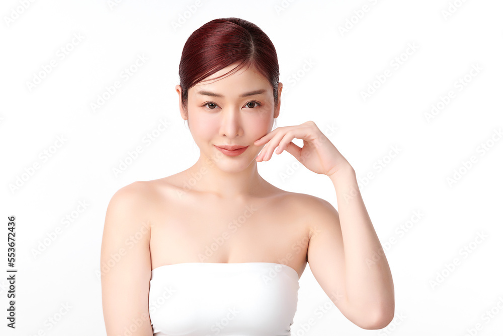 Beautiful young asian woman with clean fresh skin on white background, Face care, Facial treatment, Cosmetology, beauty and spa, Asian women portrait. Beautiful young asian woman with clean fresh skin on white background, Face care, Facial treatment, Cosmetology, beauty and spa, Asian women portrait.