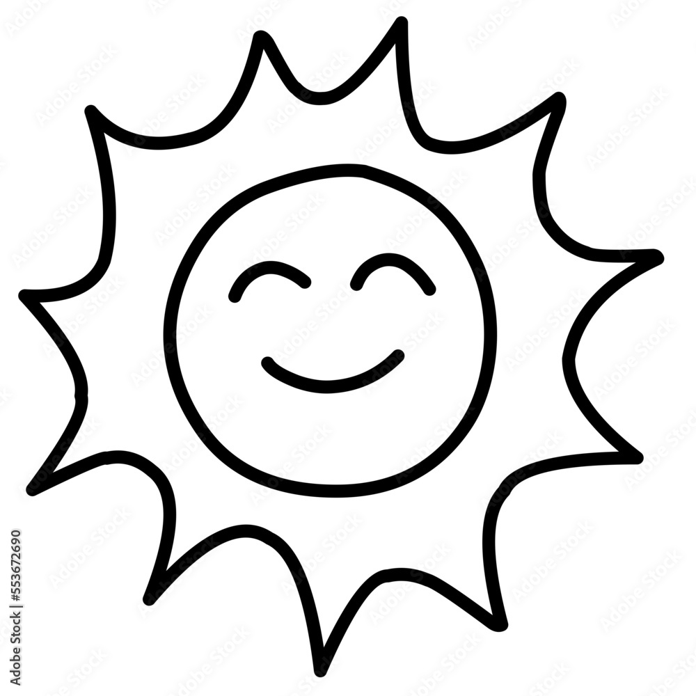 Abstract Summer Sun Doodle Abstract Summer Sun Doodle