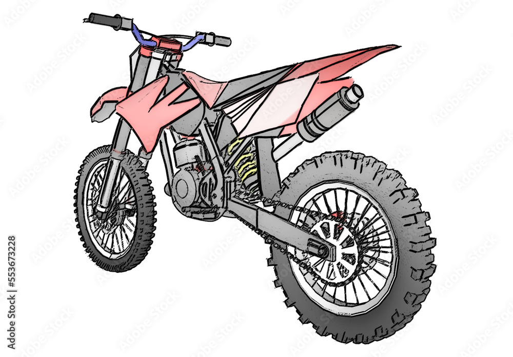 Fototapeta premium motorcycle on a white background