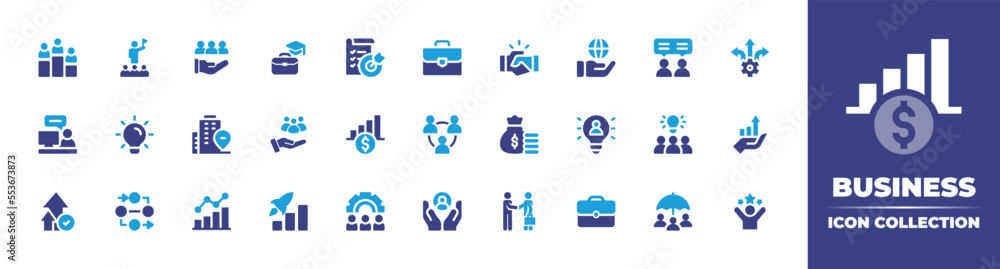 Business icon collection. Vector illustration. Containing goal ...