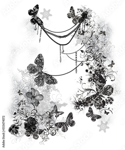 Abstract design print on plain base 