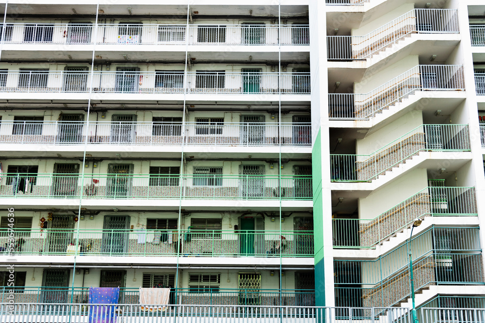 Facade of modern apartment building Facade of modern apartment building