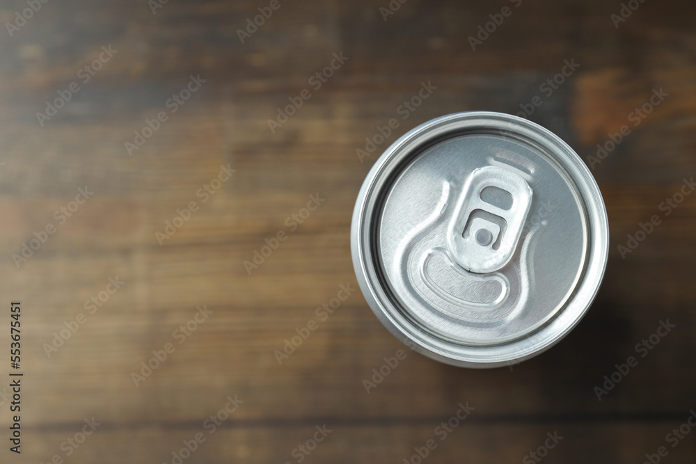 Concept of drink, blank can, space for text Concept of drink, blank can, space for text