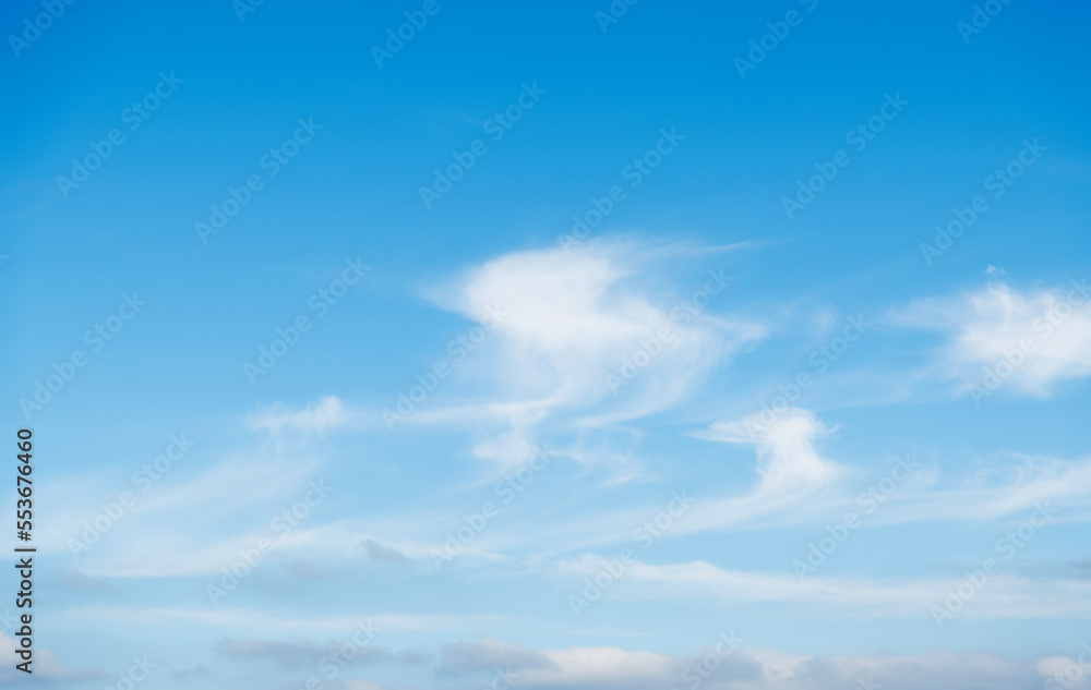 Blue sky with white clouds background