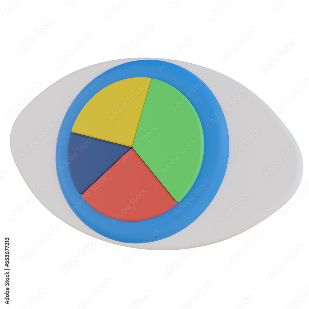 pie chart visualisation 3d render icon with transparent background pie chart visualisation 3d render icon with transparent background
