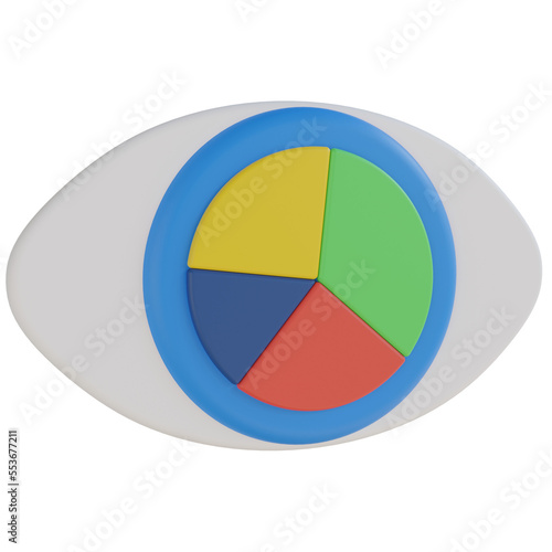 Free Download pie chart visualisation 3d render icon with transparent background - GFXLoad