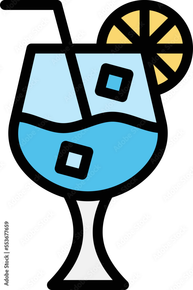 Cocktail Vector Icon Design Illustration Cocktail Vector Icon Design Illustration