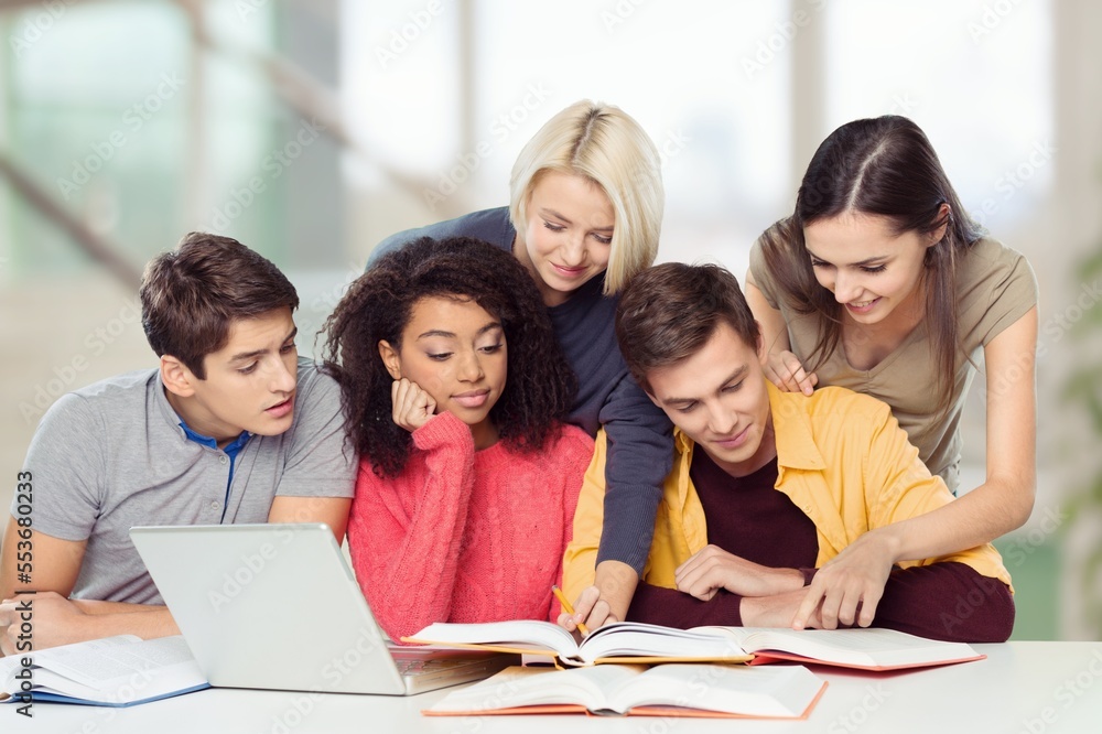 Young smart student study, school concept Young smart student study, school concept