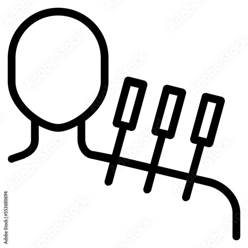 Acupuncture outline icon