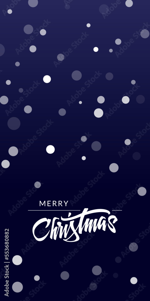 Christmas and New Year Lettering Typographical on blue Xmas background with winter landscape with snowflakes. Merry Christmas card and invitations. Vector Illustration with Snowfall. Christmas and New Year Lettering Typographical on blue Xmas background with winter landscape with snowflakes. Merry Christmas card and invitations. Vector Illustration with Snowfall.