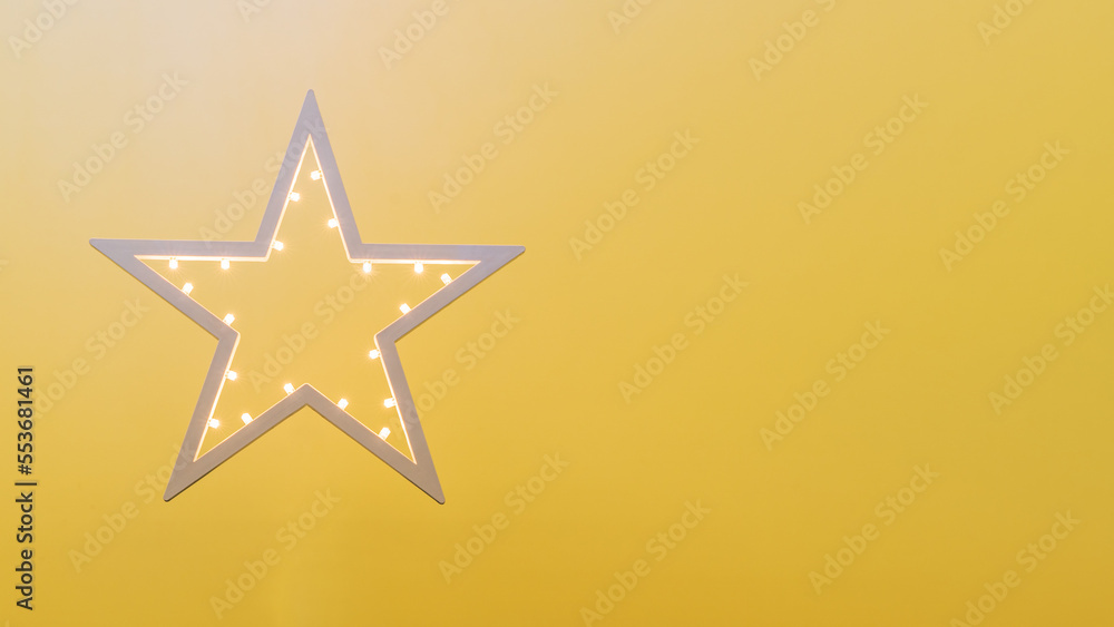 Fototapeta premium Weihnachtsstern mit Licht Vorlage - XMAS