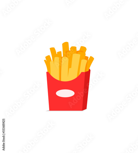 vector of friesh and warm hand made fries