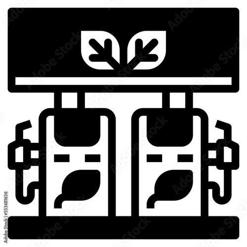biofuel glyph icon
