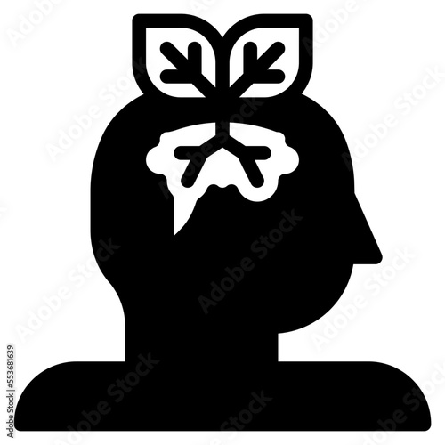 brain glyph icon