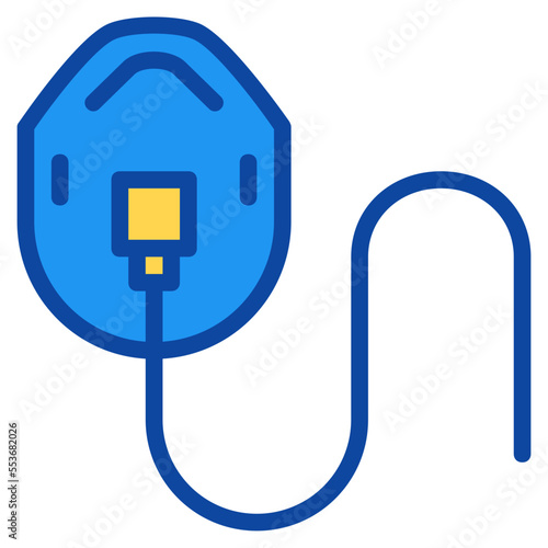 oxygen mask two tone icon
