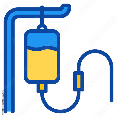 saline bag two tone icon