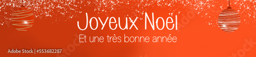bannière de fête de fin d'année colorée et festive pour YouTube, Facebook, Instagram. Joyeux noël et bonne année
