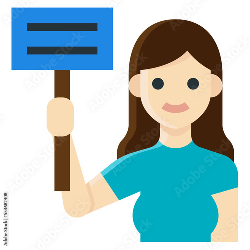 protest flat icon