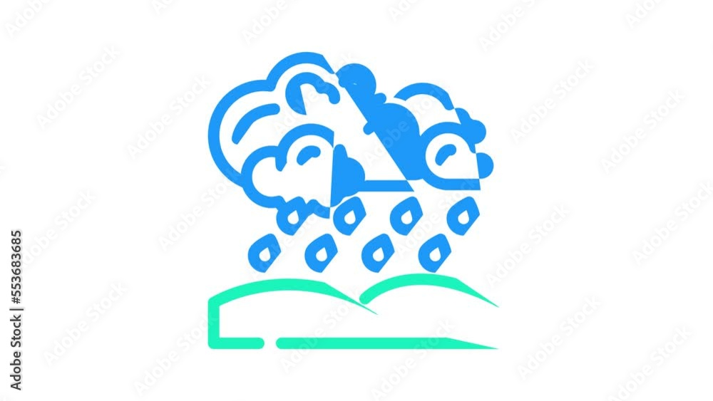 rainy weather color icon animation rainy weather color icon animation