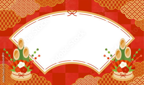 正月タイトルフレーム　門松