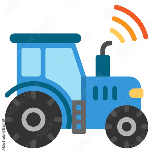 smart farm flat icon