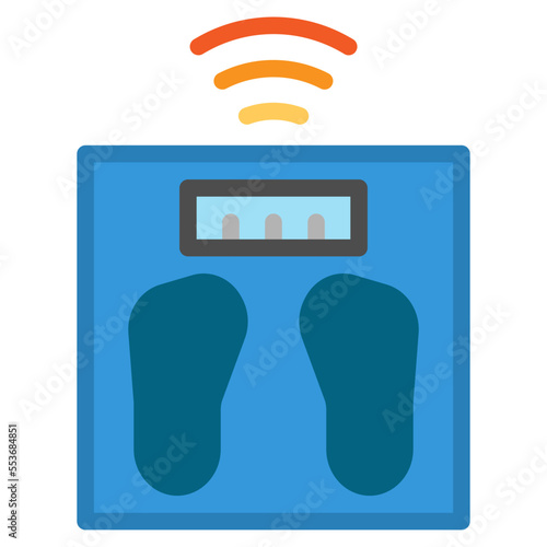 weighing flat icon