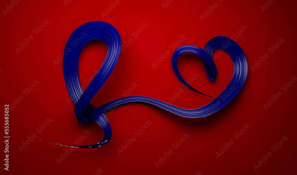 Love Australia symbol. Heart flag Ribbon icon. 3d illustration Love Australia symbol. Heart flag Ribbon icon. 3d illustration